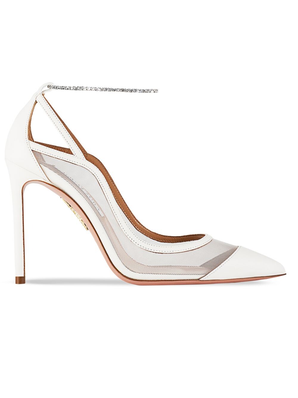 

Кожаные и сетчатые туфли-лодочки Secret Affair 105 мм Aquazzura, белый