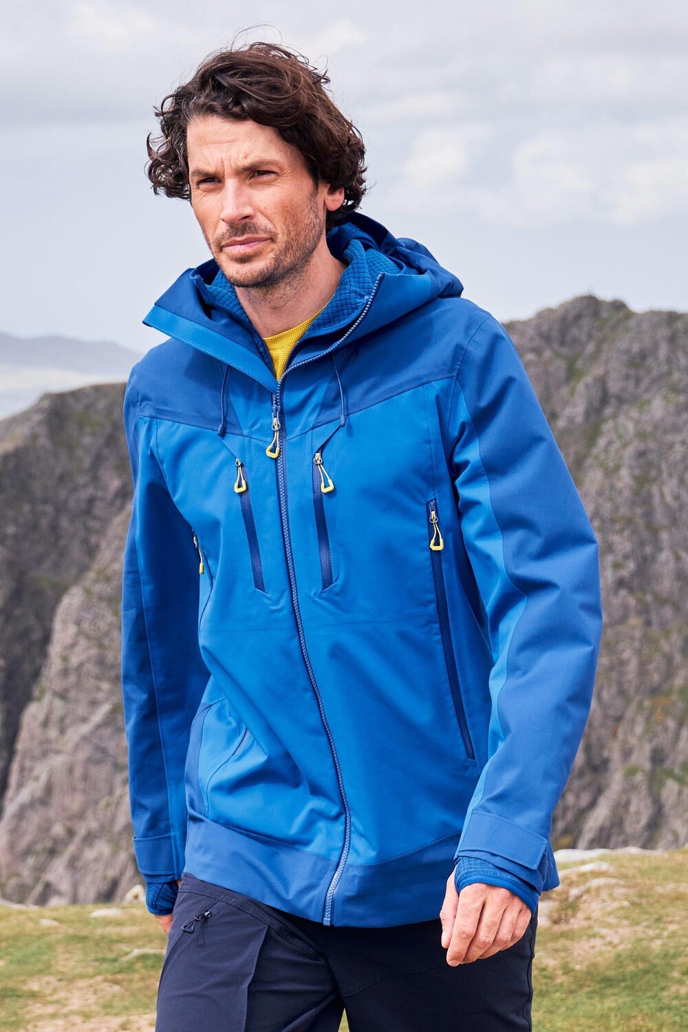 

Водонепроницаемая куртка Ultra Cyclone, трехслойное непромокаемое пальто Mountain Warehouse, синий