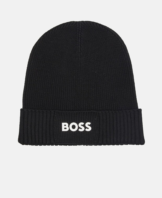 

Вязаная шапка Boss, черный