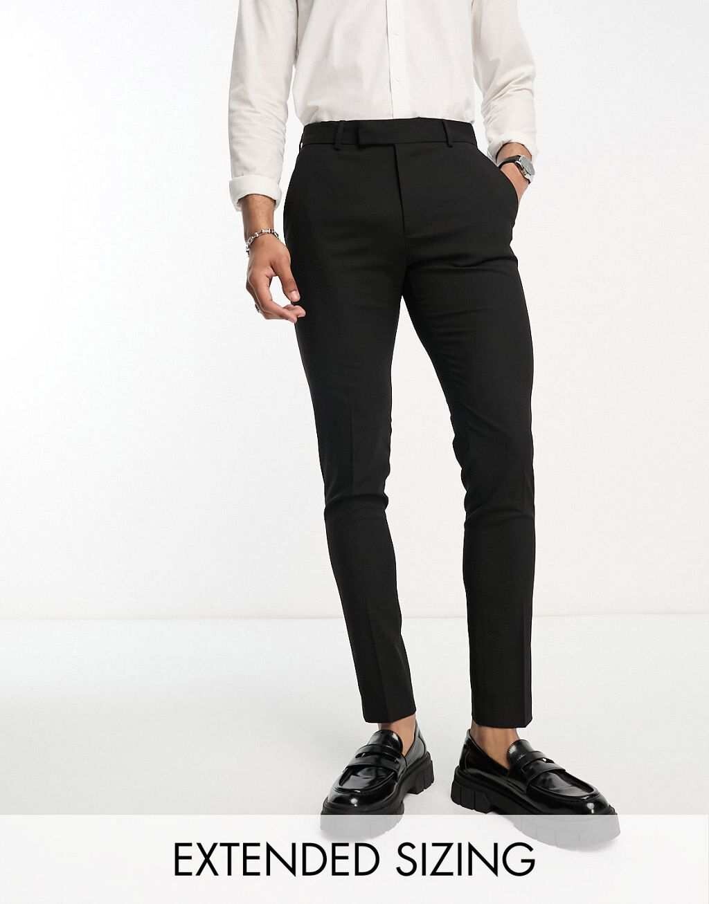 

Черные элегантные брюки скинни ASOS DESIGN, Черный