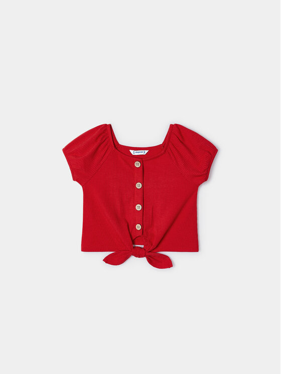 Узкая блузка Mayoral, красный