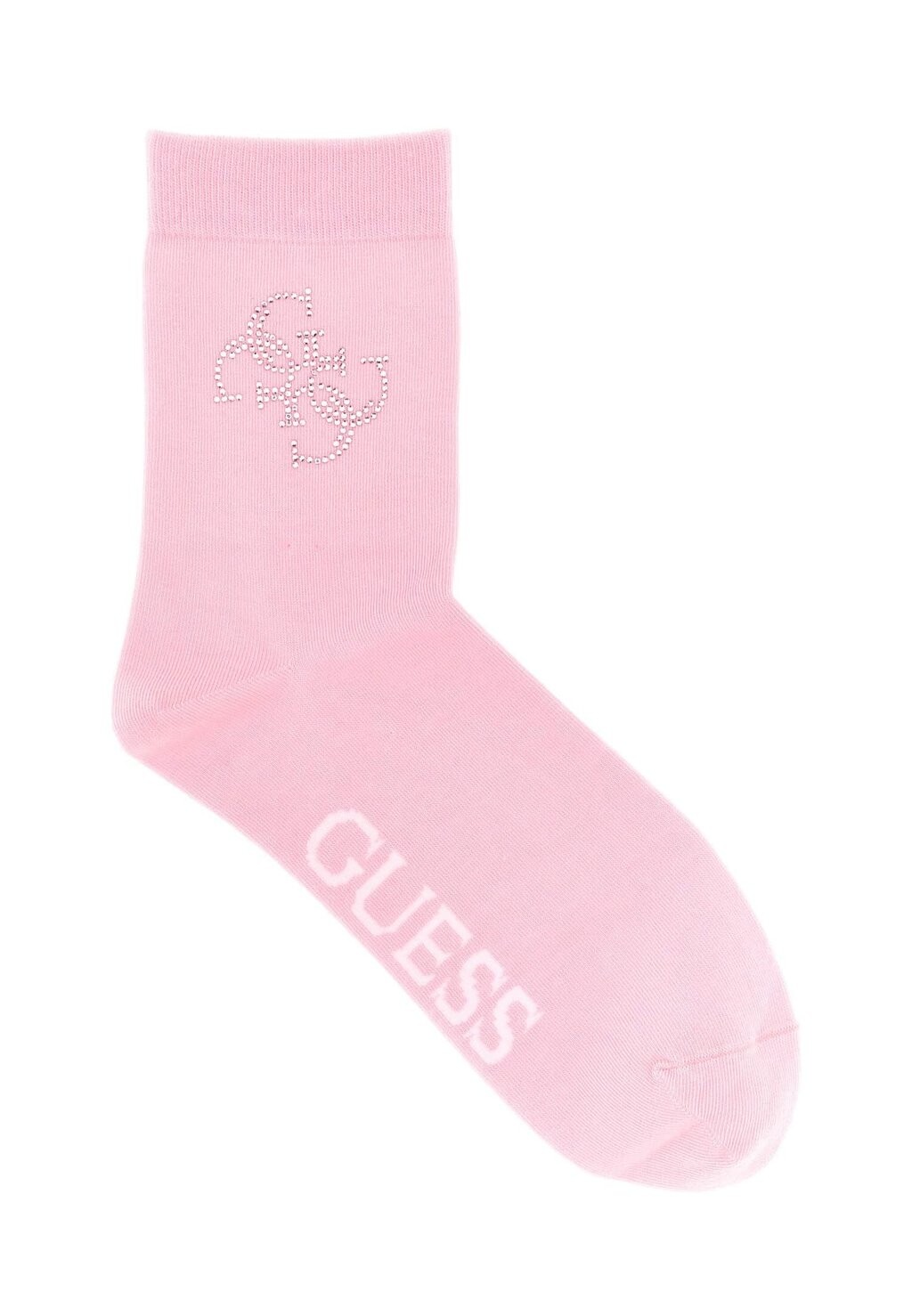 

Носки MIT SEITLICHEM 4G-STRASS-LOGO Guess, розовый