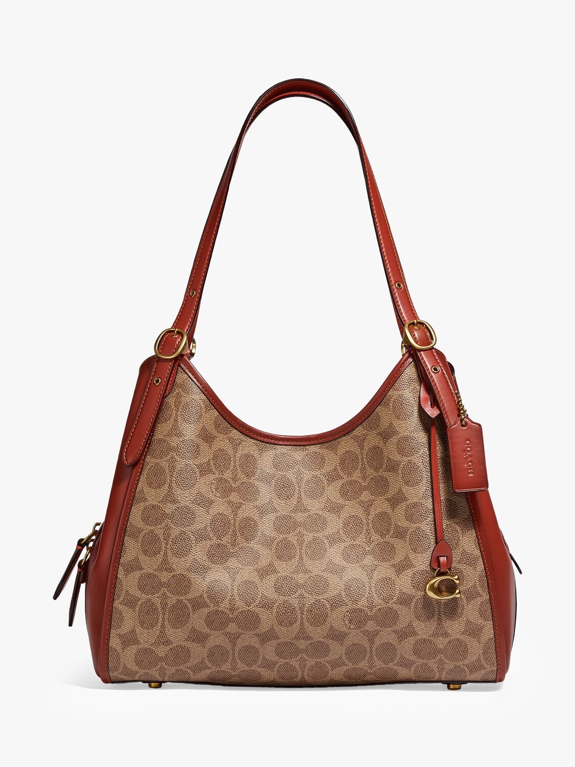 

Кожаная сумка через плечо Coach Lori Signature, Тан/Ржавчина