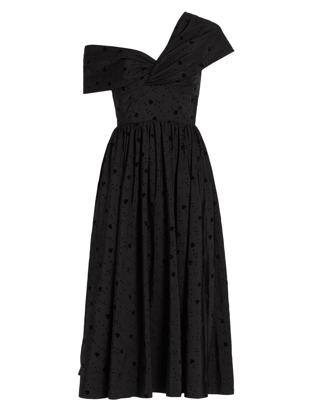 

Асимметричное платье миди Shadow Heart ML Monique Lhuillier, черный
