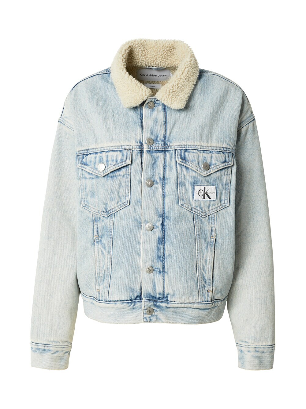 

Межсезонная куртка Calvin Klein Sherpa, светло-синий