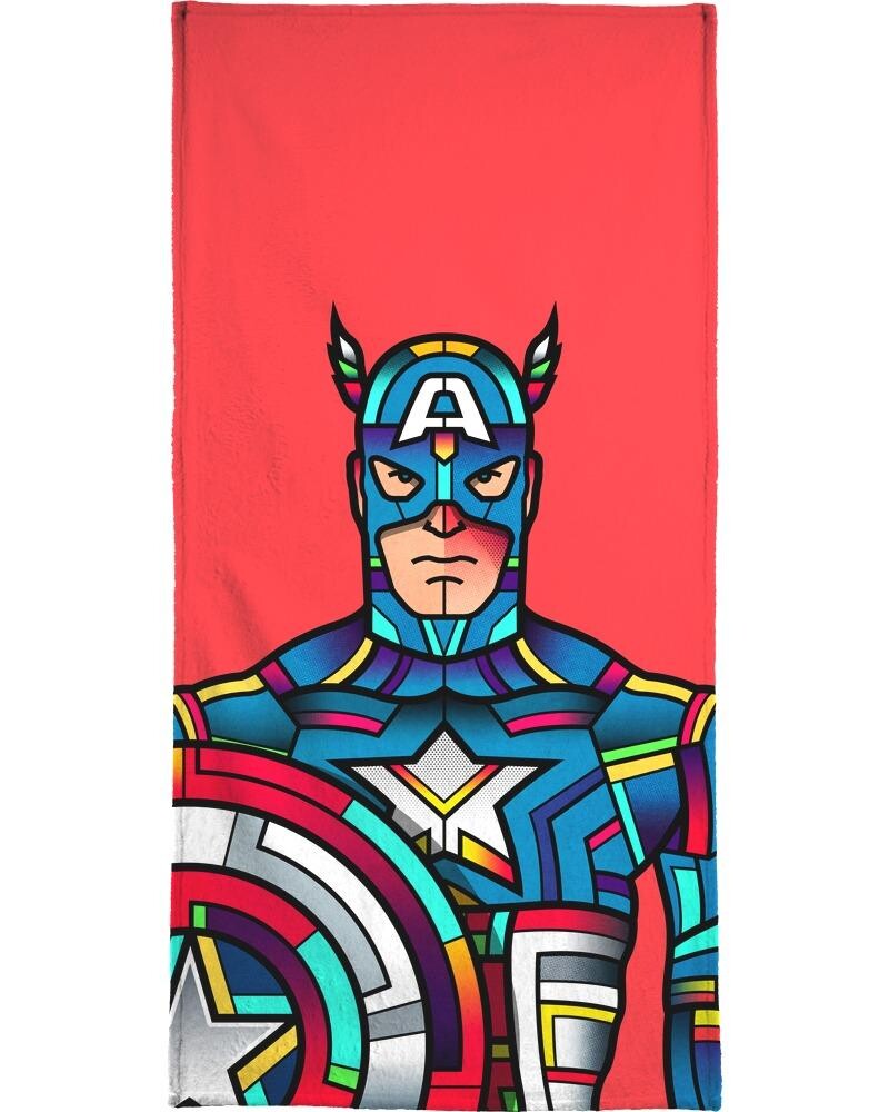 

Полотенце для ванной Juniqe Captain America, красочный