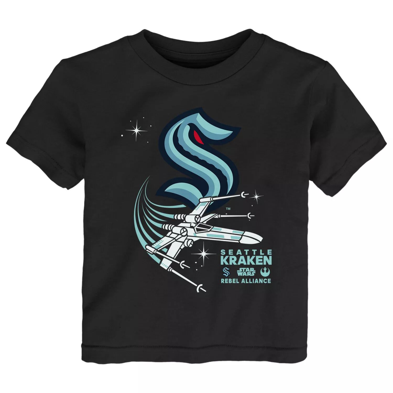 

Черная футболка для малышей Seattle Kraken Star Wars Rebel Alliance Outerstuff, Черный, Черная футболка для малышей Seattle Kraken Star Wars Rebel Alliance Outerstuff