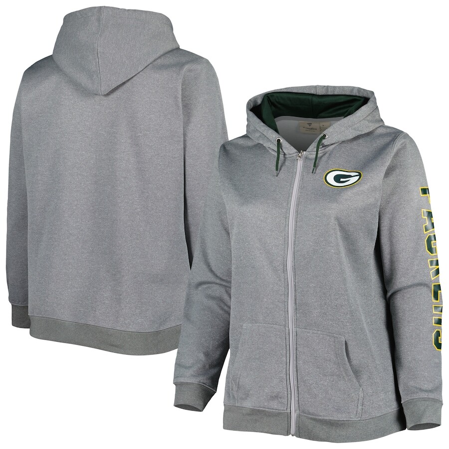 

Толстовка на молнии Fanatics Branded Green Bay Packers, угольный