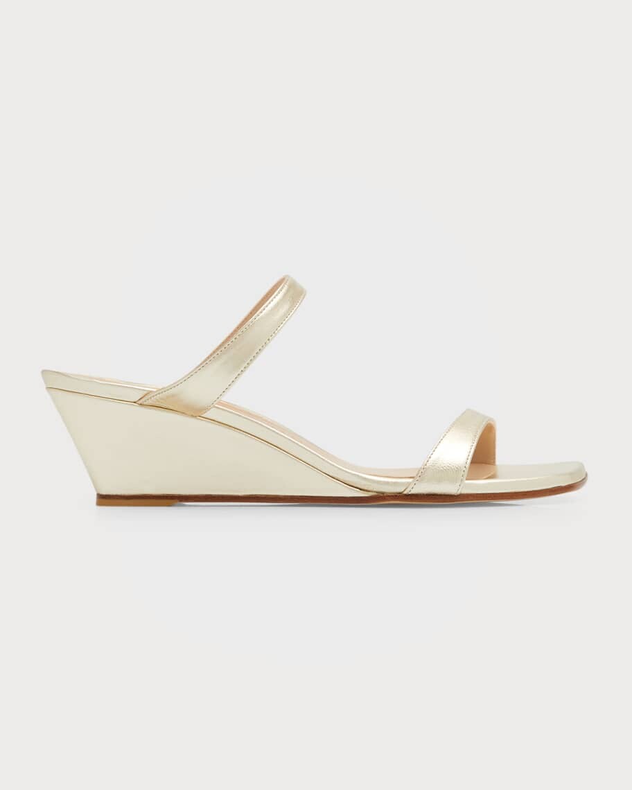 

Сандалии Aleena на танкетке с эффектом металлик Stuart Weitzman