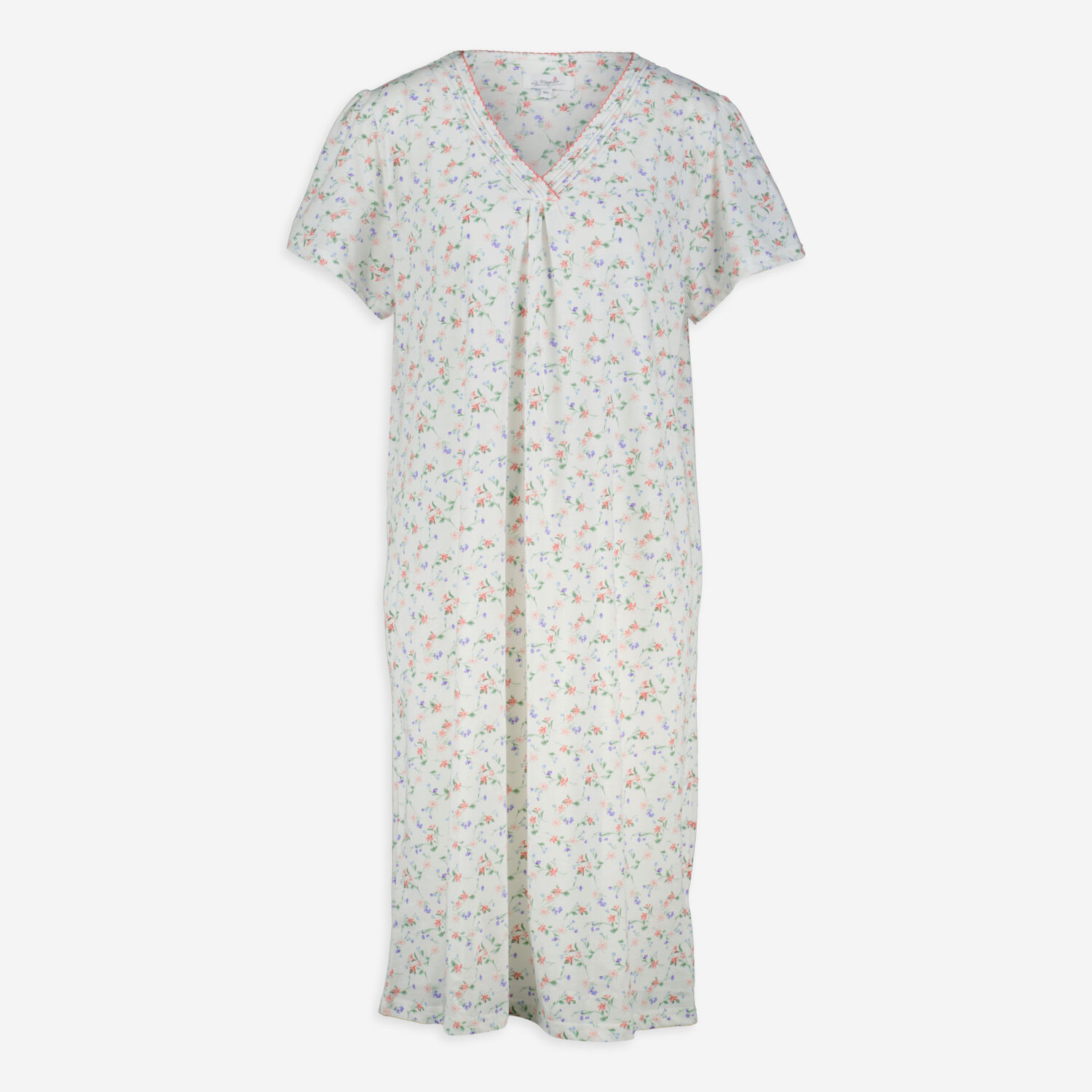 Белая ночная рубашка с цветочным принтом La Marquise