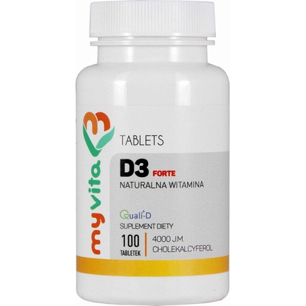 Витамин D3 Форте 4000МЕ 100 таблеток, Myvita