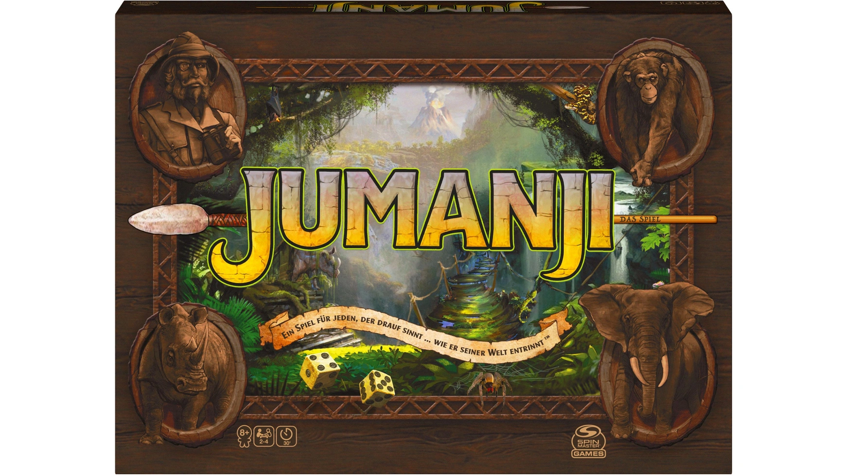 цена Spin Master Games Jumanji динамичная семейная игра для 2-4 отважных искателей приключений от 8 лет и старше