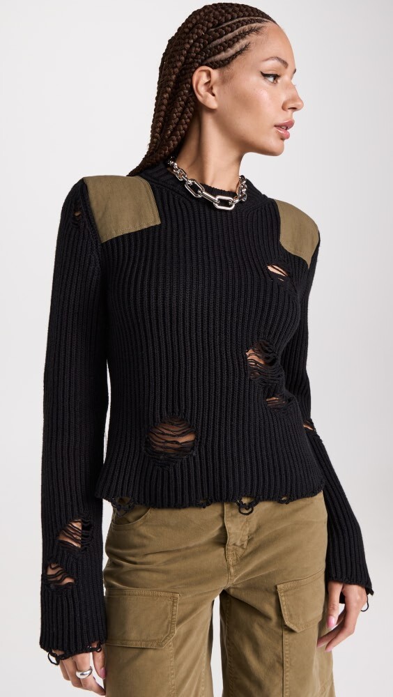 

Свитер MM6 Maison Margiela Crewneck, черный