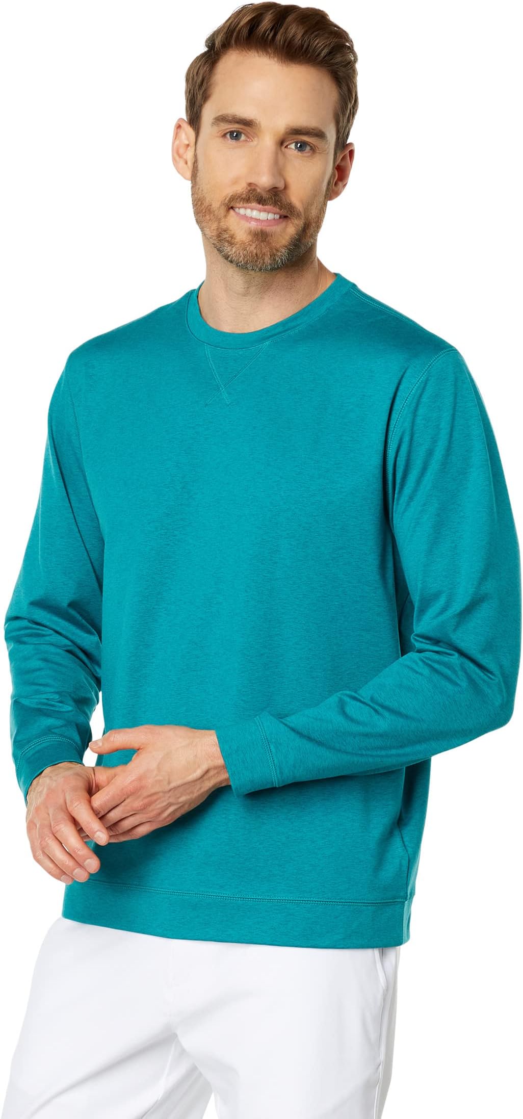 

Толстовка Puma Cloudspun Heather Crew Neck, цвет Green Lagoon Heather