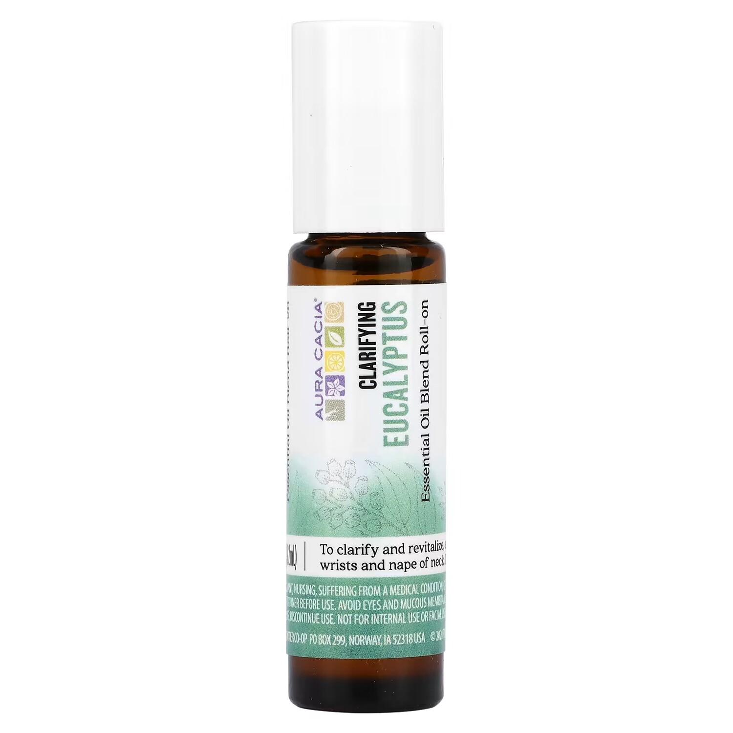 

Эфирное масло Aura Cacia осветляющий роллер эвкалипт, 9, 2мл