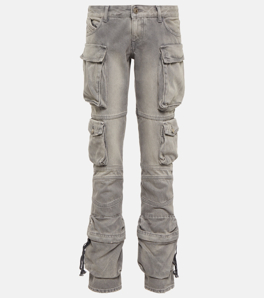Джинсовые брюки карго Essie THE ATTICO, серый