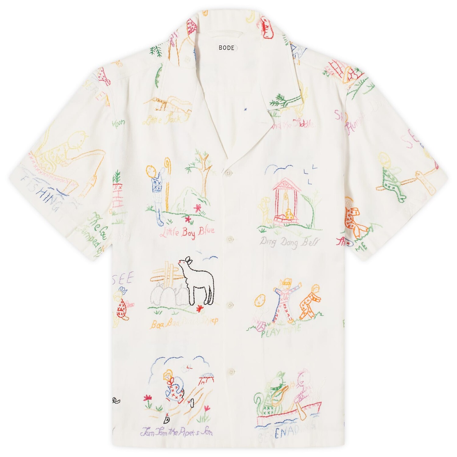 

Рубашка с коротким рукавом Bode Nursery Rhyme Vacation Shirt, цвет Multi