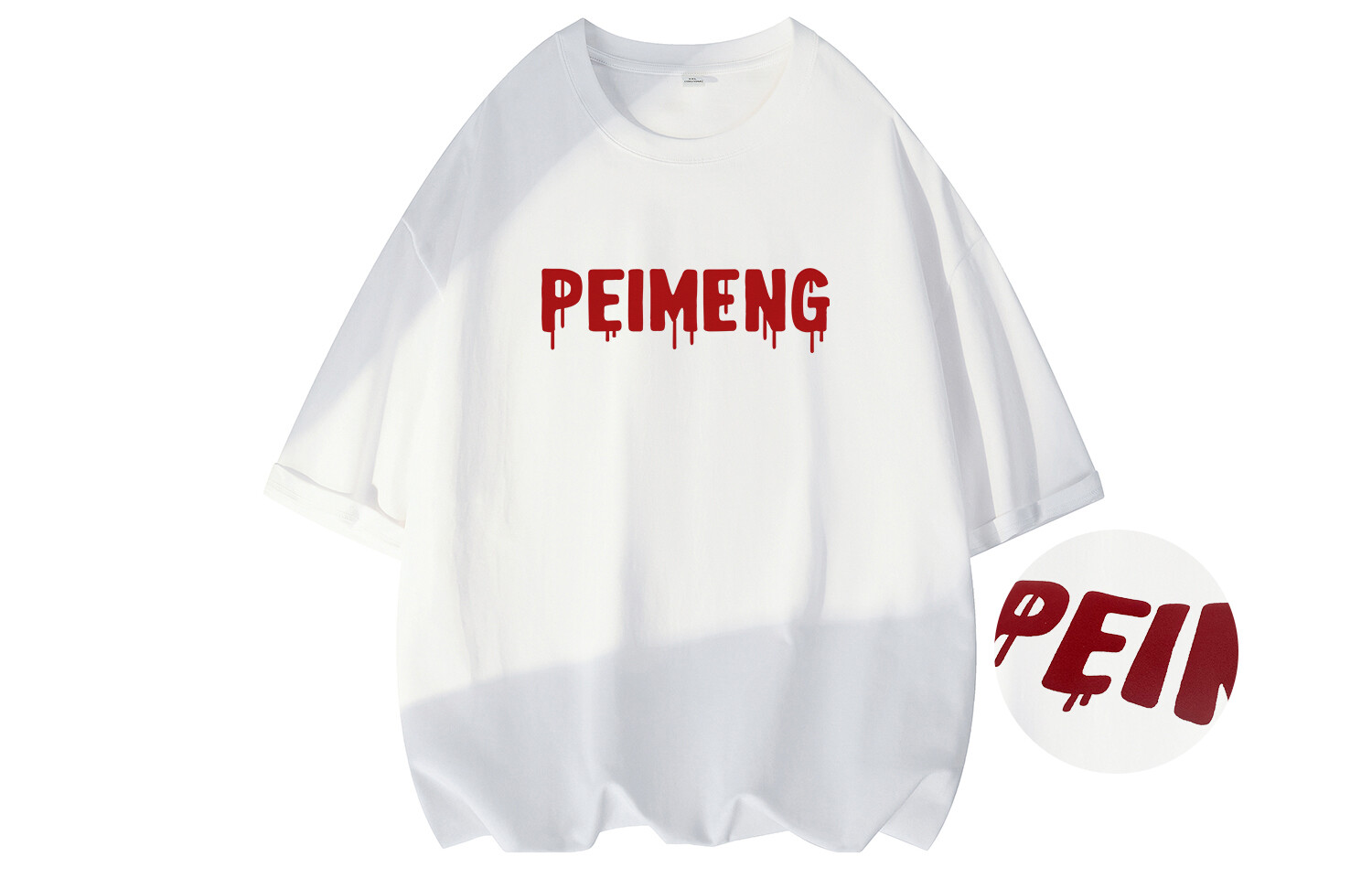 

Peimon Футболка унисекс Permon/PEIMENG, Серо-зеленый (зеленые слойки)