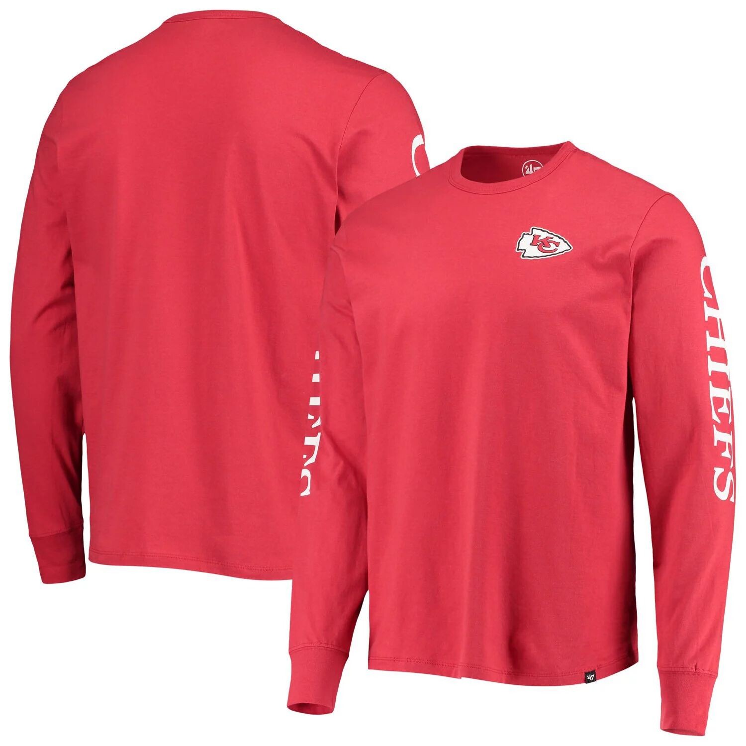 

Мужская красная футболка с длинным рукавом '47 Kansas City Chiefs Franklin