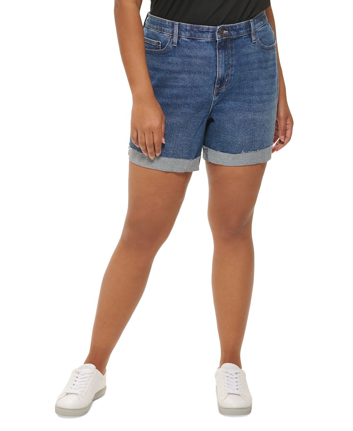

Модные джинсовые шорты больших размеров с манжетами Calvin Klein Jeans