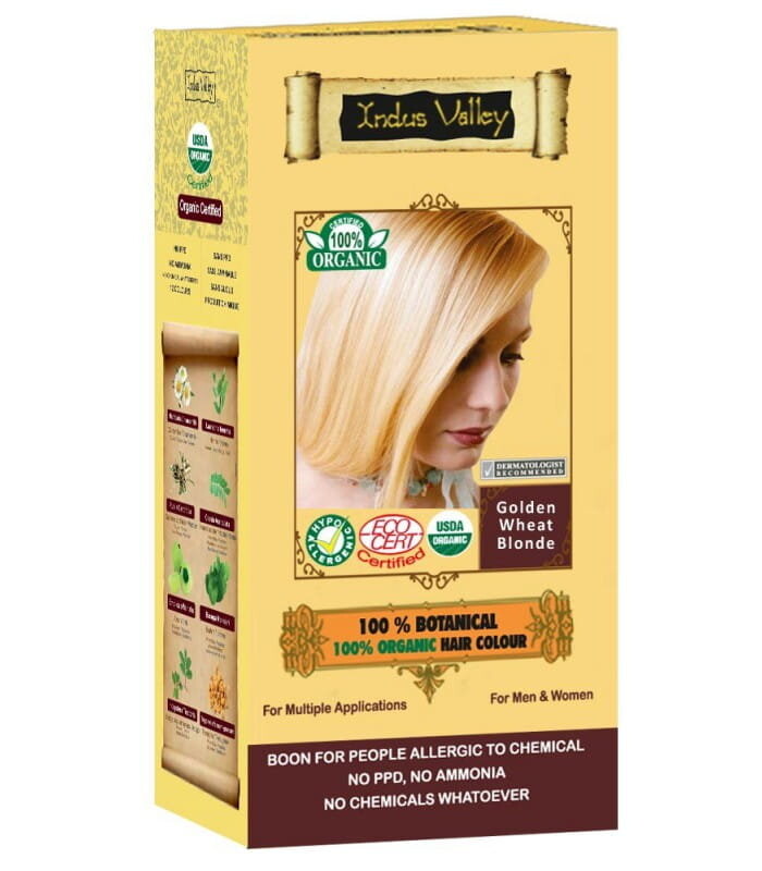 

Golden Blond - Травяной краситель с хной, 100% натуральный, 120 г Долина Инда Indus Valley