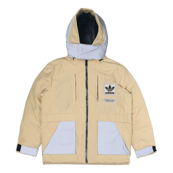 

Пуховик adidas originals Large Logo Cargo hooded Stay Warm Down Jacket Creamy White, белый