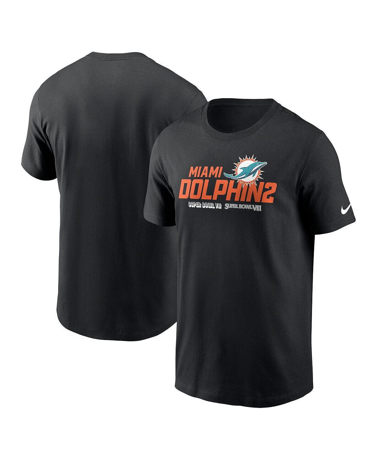 

Мужская черная футболка Miami Dolphins Local Essential Nike, Черный