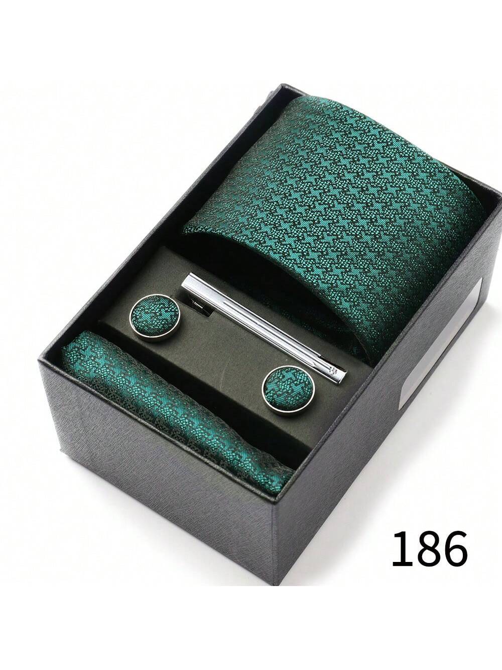 Подарочный набор для мужских галстуков, армейский зеленый чехол для галстуков