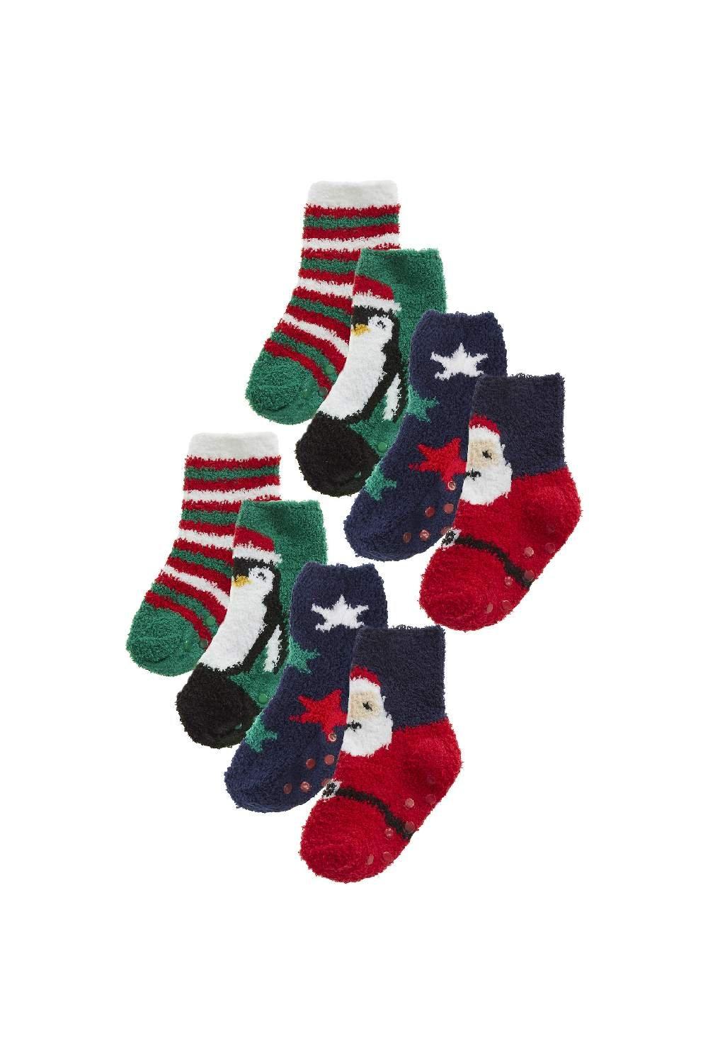 цена Набор из 8 пар пушистых носков | Теплые уютные рождественские носки Sock Snob, мультиколор