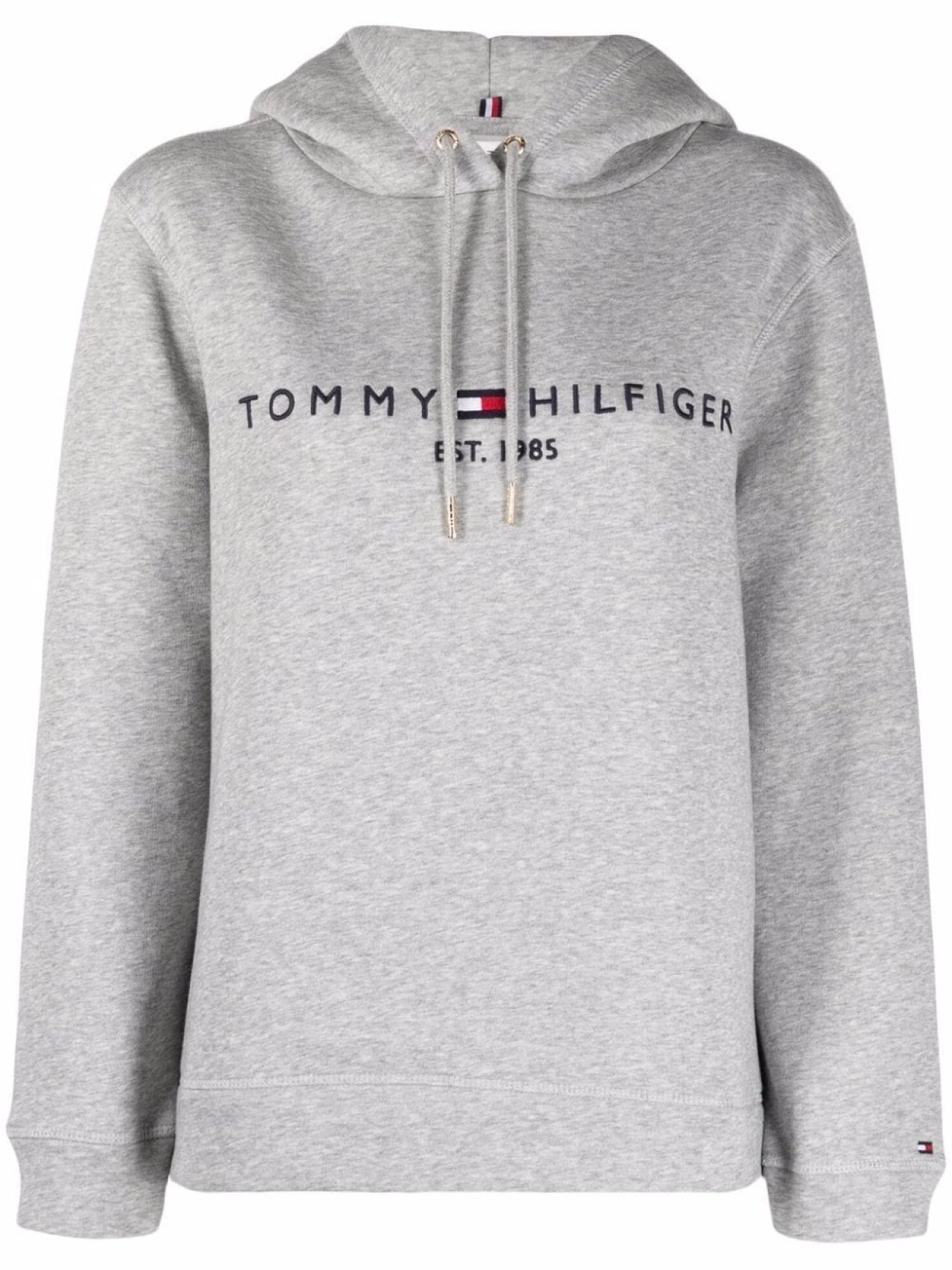 

Tommy Hilfiger худи с вышитым логотипом, серый