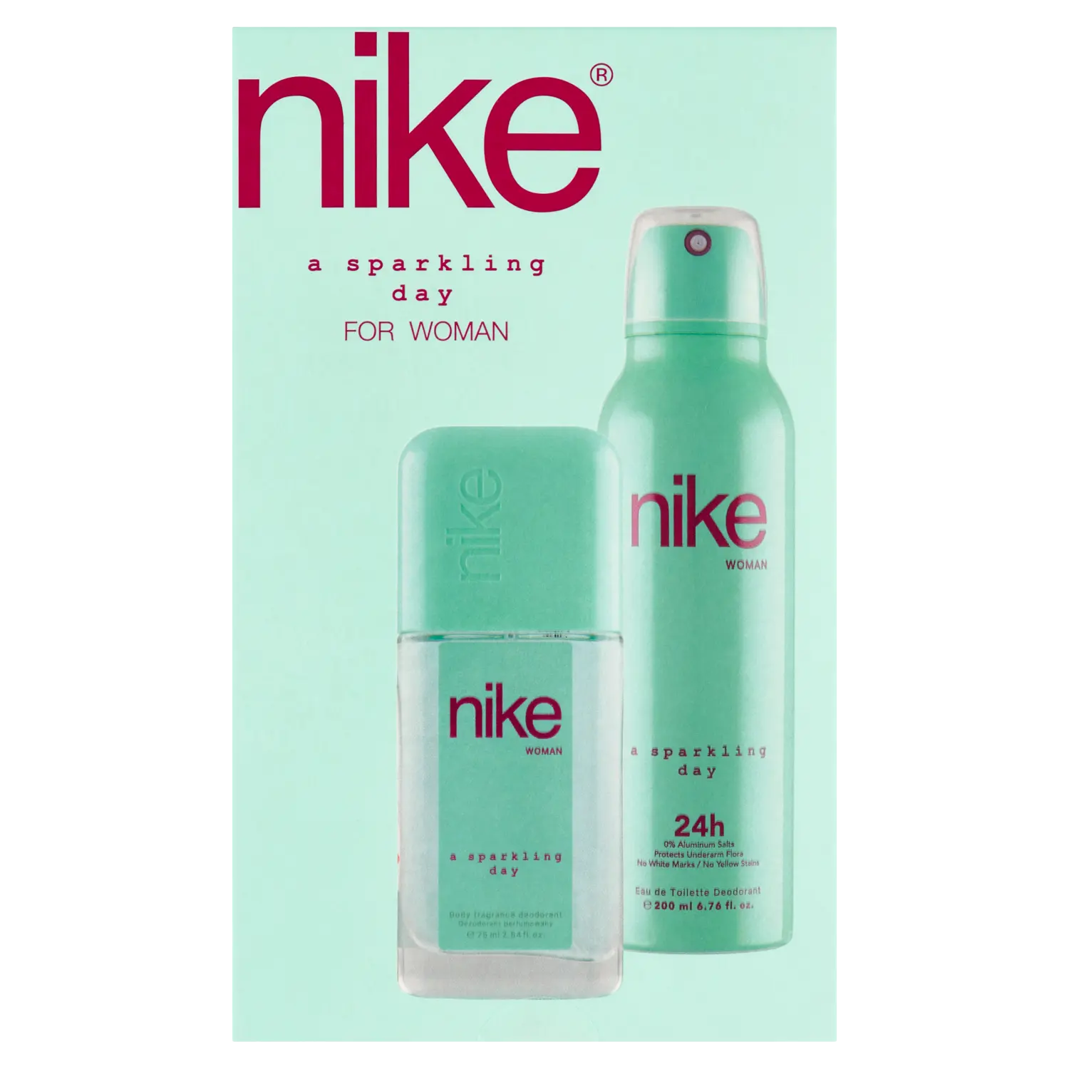 

Набор: женский парфюмированный дезодорант Nike A Sparkling Day For Woman, 200 мл