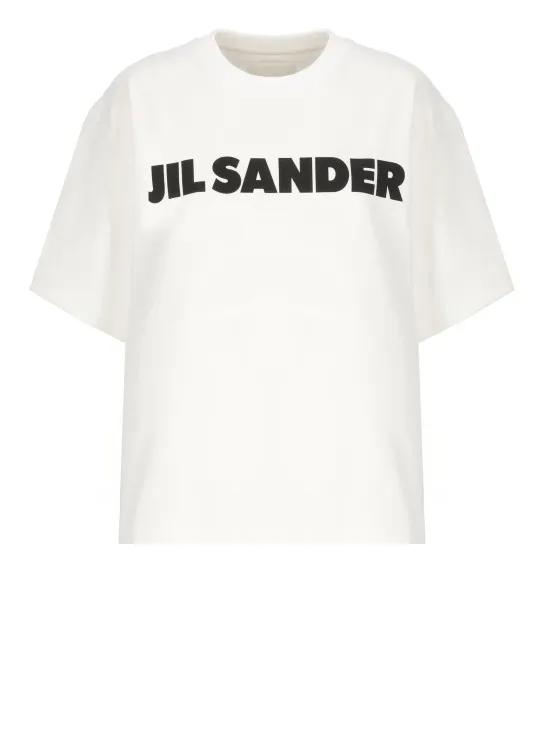 

Хлопковая футболка с логотипом Jil Sander, белый