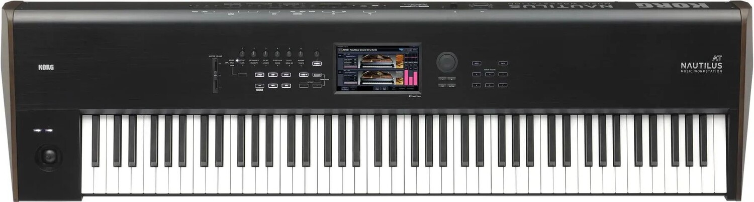 

Новая 88-клавишная рабочая станция-синтезатор Korg Nautilus 88 с послекасанием