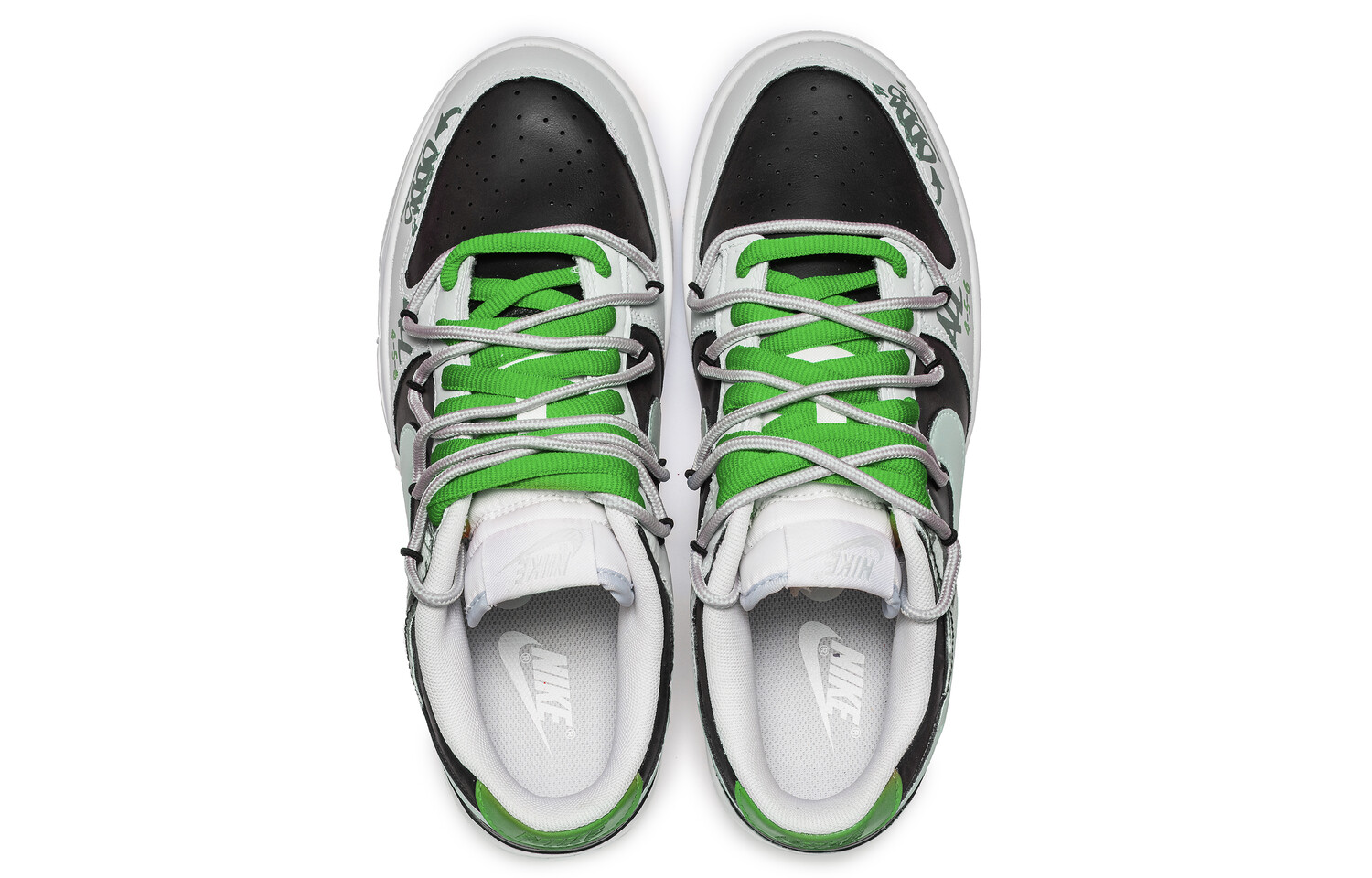 

Кроссовки Nike Dunk Skateboarding Shoes Men Low-top Black/green/gray, серый