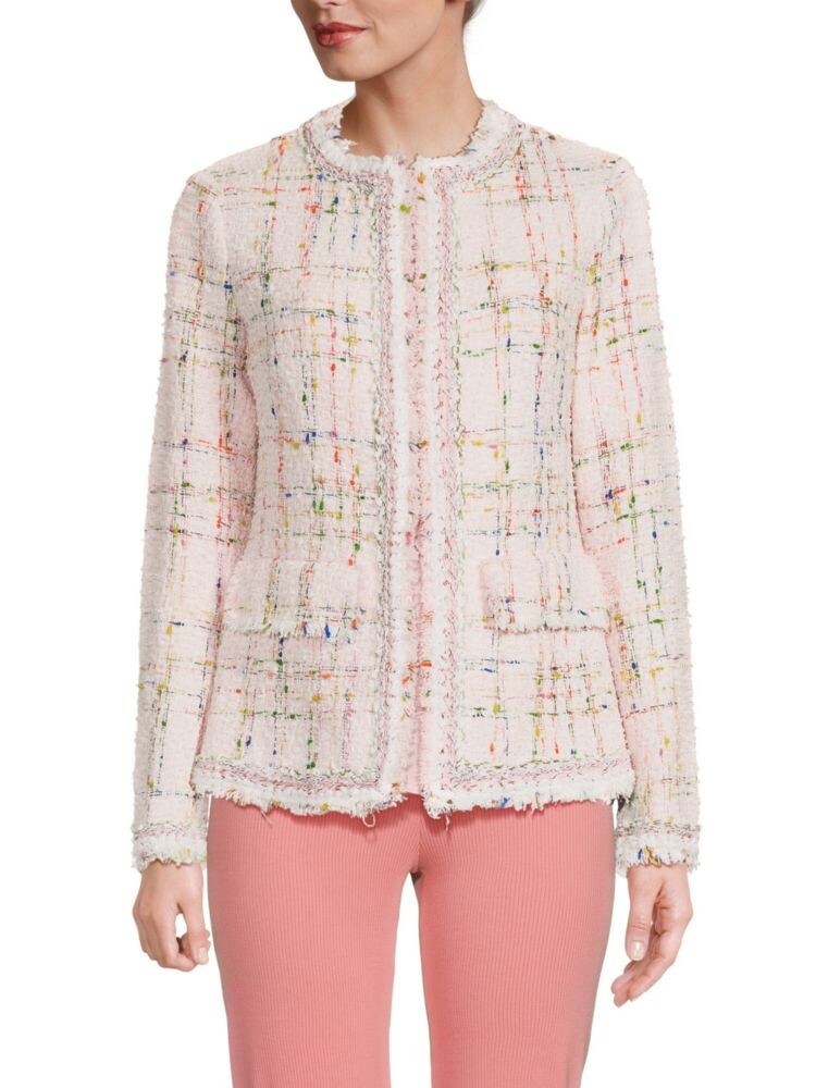 

Радужный твидовый пиджак Giambattista Valli, цвет Rose Multi