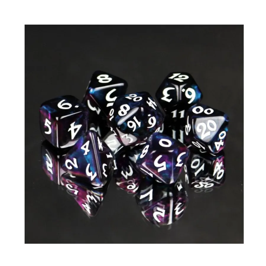 

Набор Poly — Элессия, Лунный каменный глубокоход с белым (7), Polymer Poly Sets (Die Hard Dice)