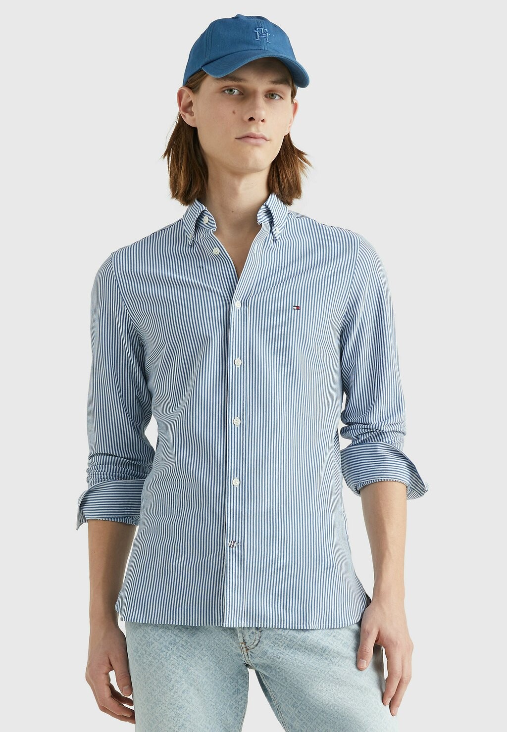 

Рубашка Tommy Hilfiger, цвет cloudy blue optic white