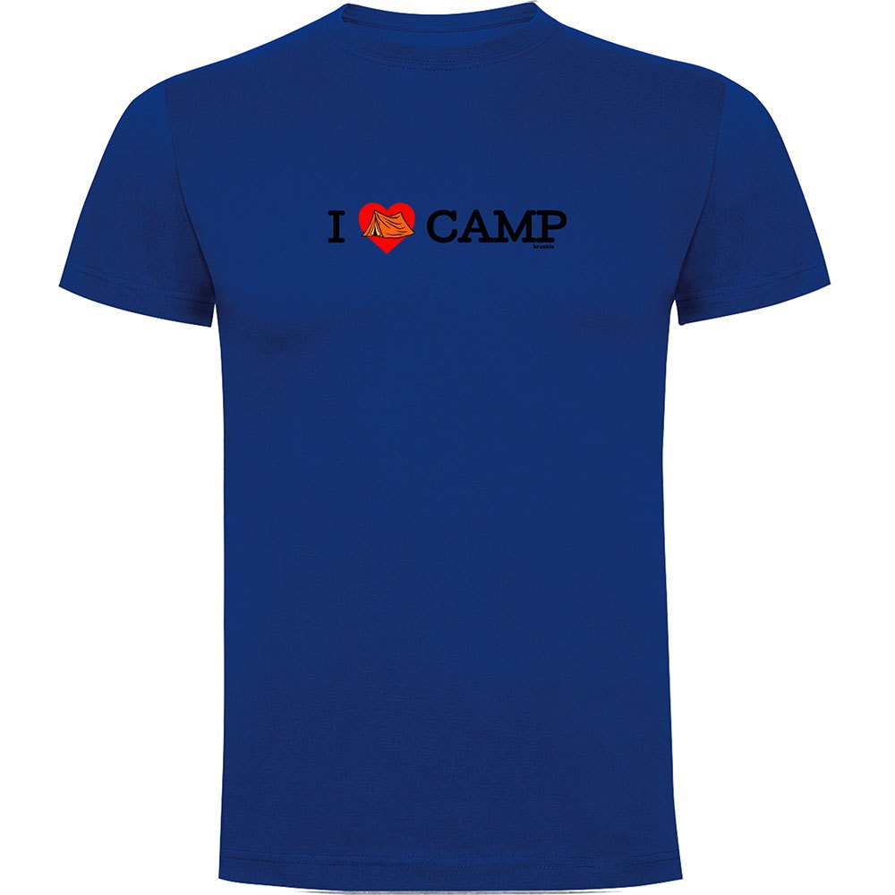 Футболка с коротким рукавом Kruskis I Love Camp, синий футболка унисекс с надписью i love my hot girl 100% хлопок с коротким рукавом