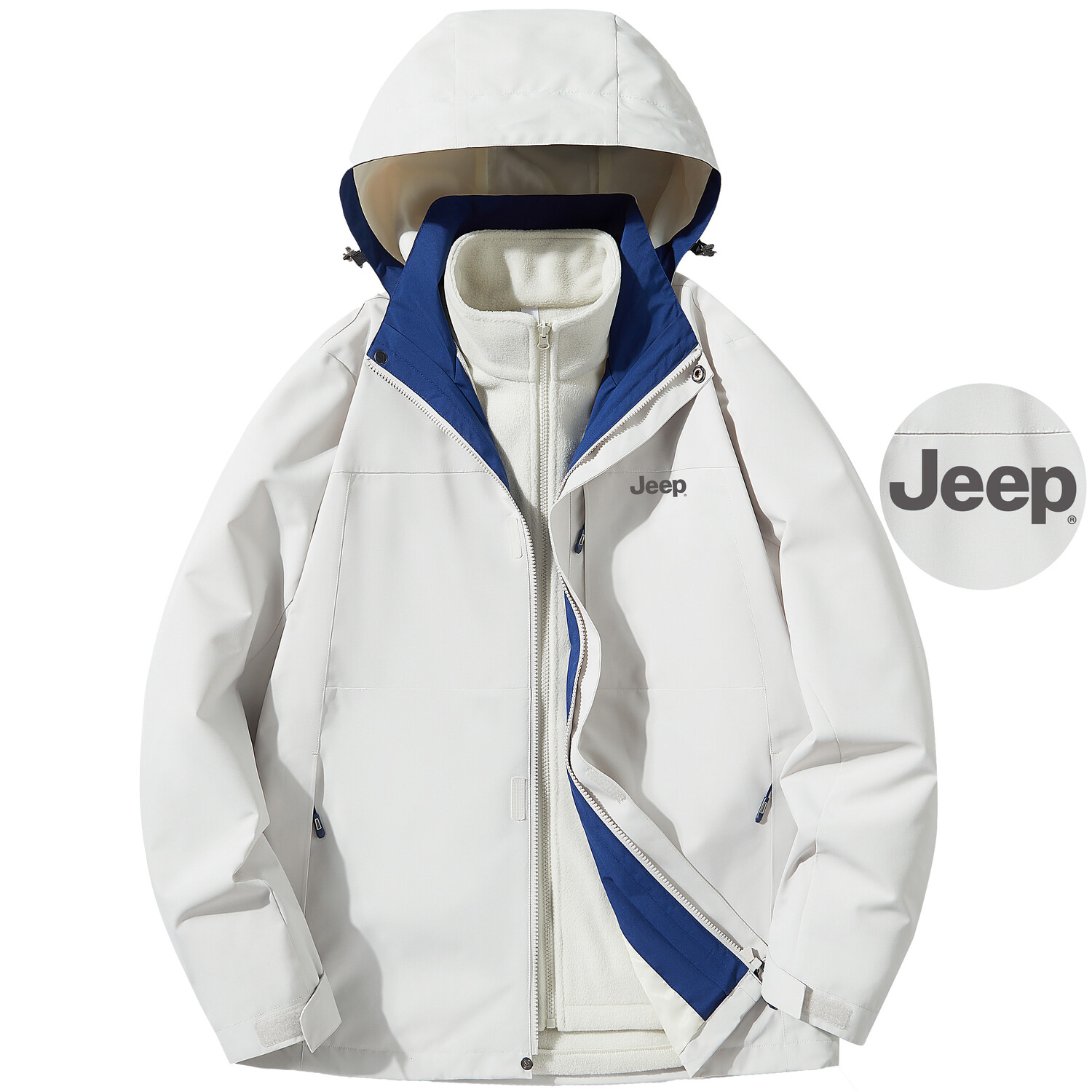 

Куртка унисекс Jeep, цвет Warm white/navy