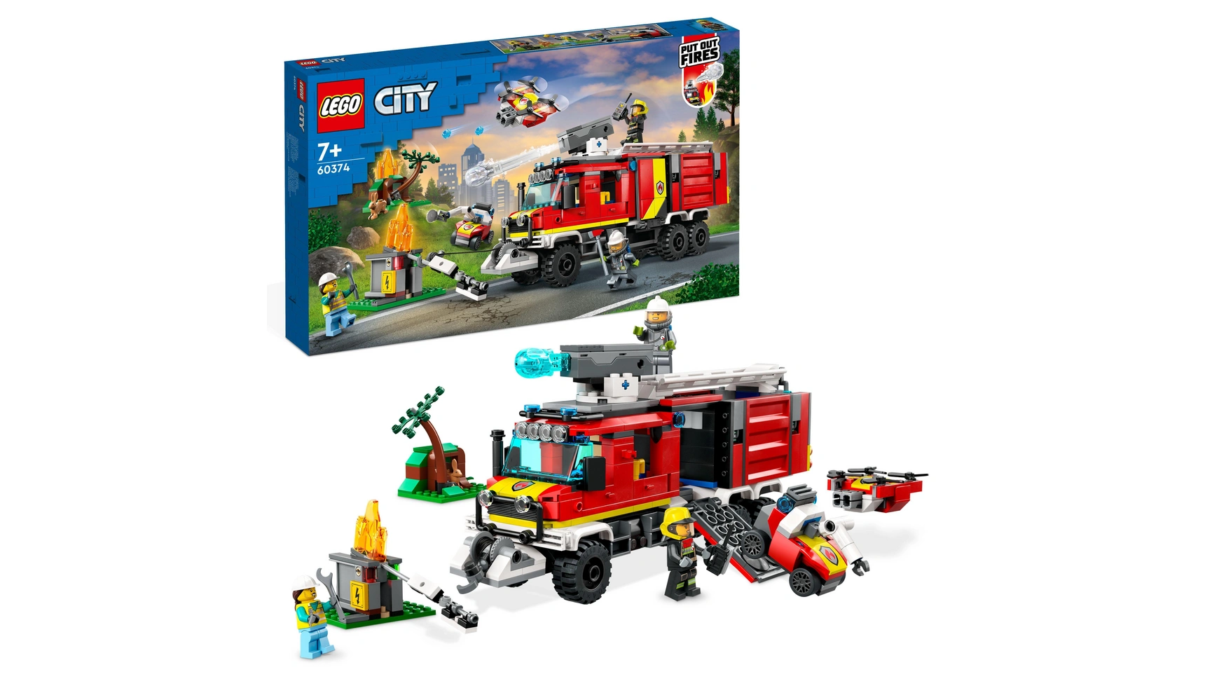 Lego City Командирская машина пожарной службы city action скоростной квадроцикл пожарной охраны playmobil