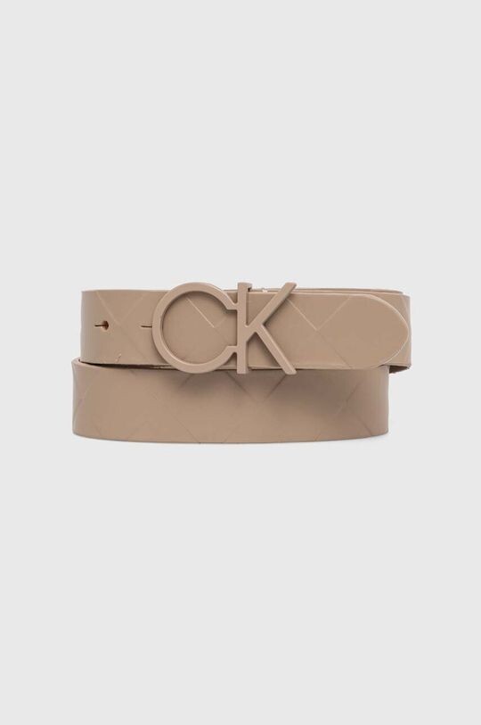 

Кожаный ремень Calvin Klein, бежевый