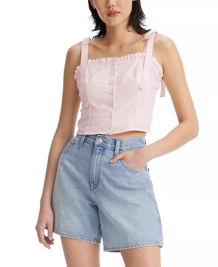 

Хлопковый топ Luciana с завязками на плечах и присборенной спиной Levi's, красный