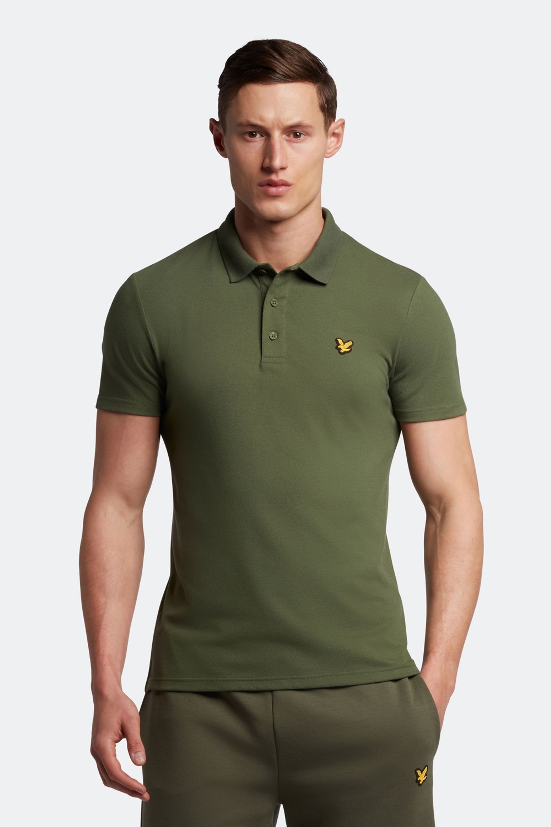 

Зеленая рубашка-поло Sport с короткими рукавами Lyle & Scott, зеленый