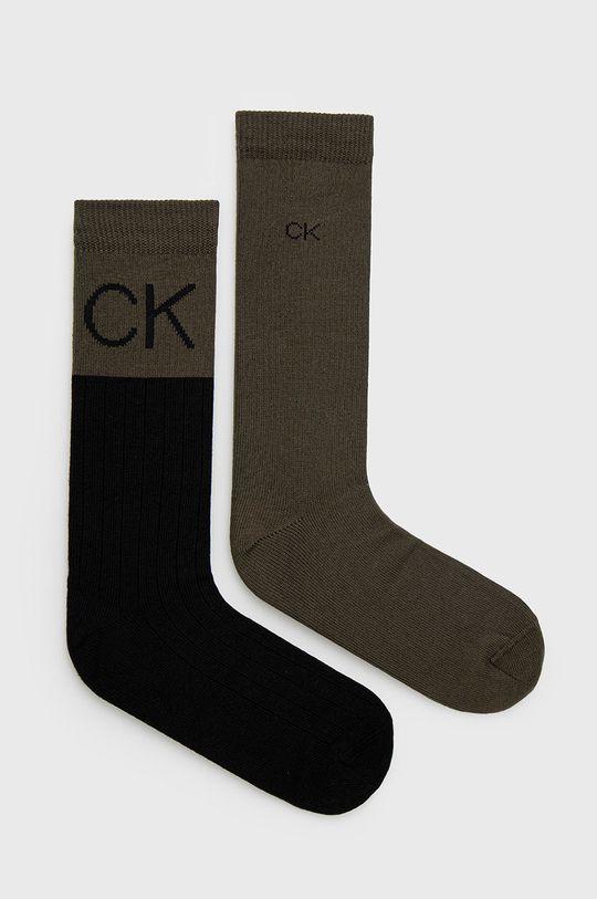 Носки (2 пары) Calvin Klein, зеленый носки wilson 2 пары зеленый