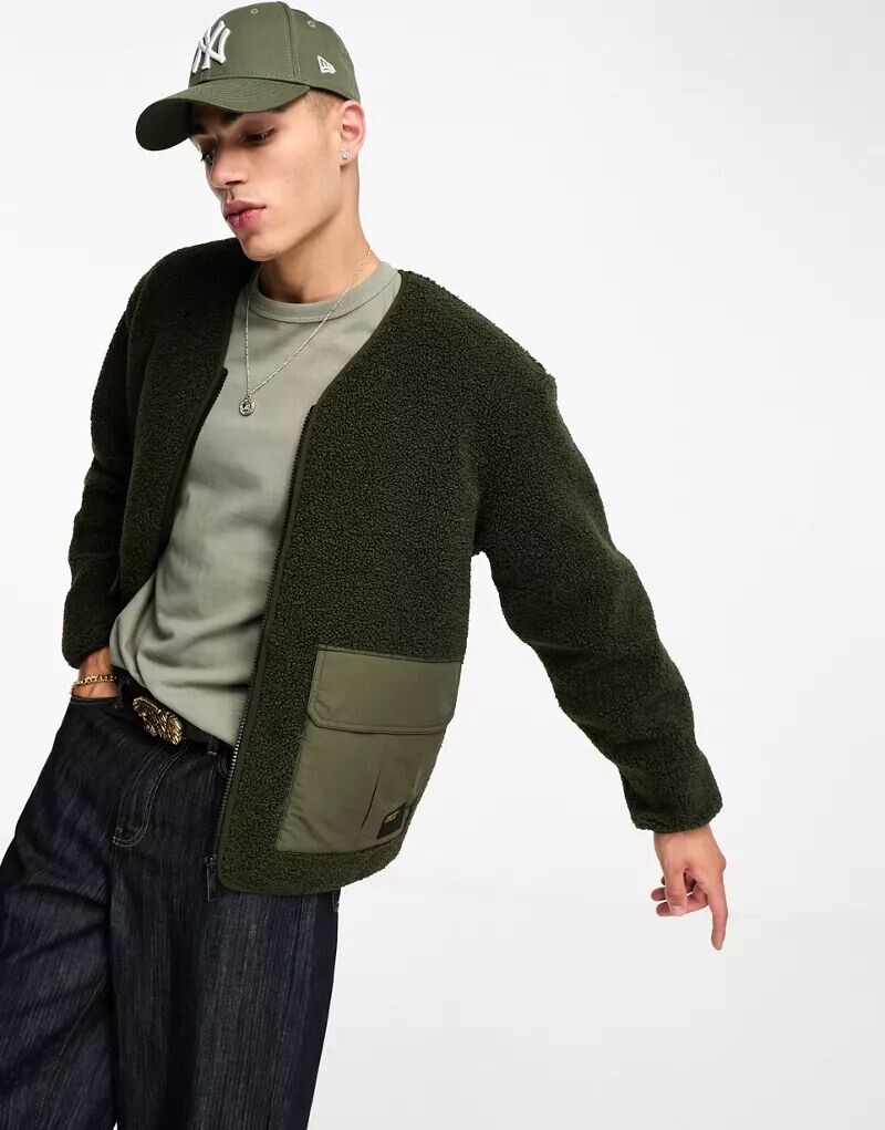 

Зеленый флисовый топ из шерпы Carhartt WIP Devin