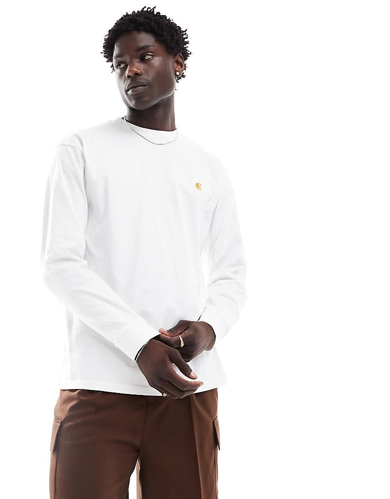 

Carhartt WIP – Chase – белая футболка с длинным рукавом