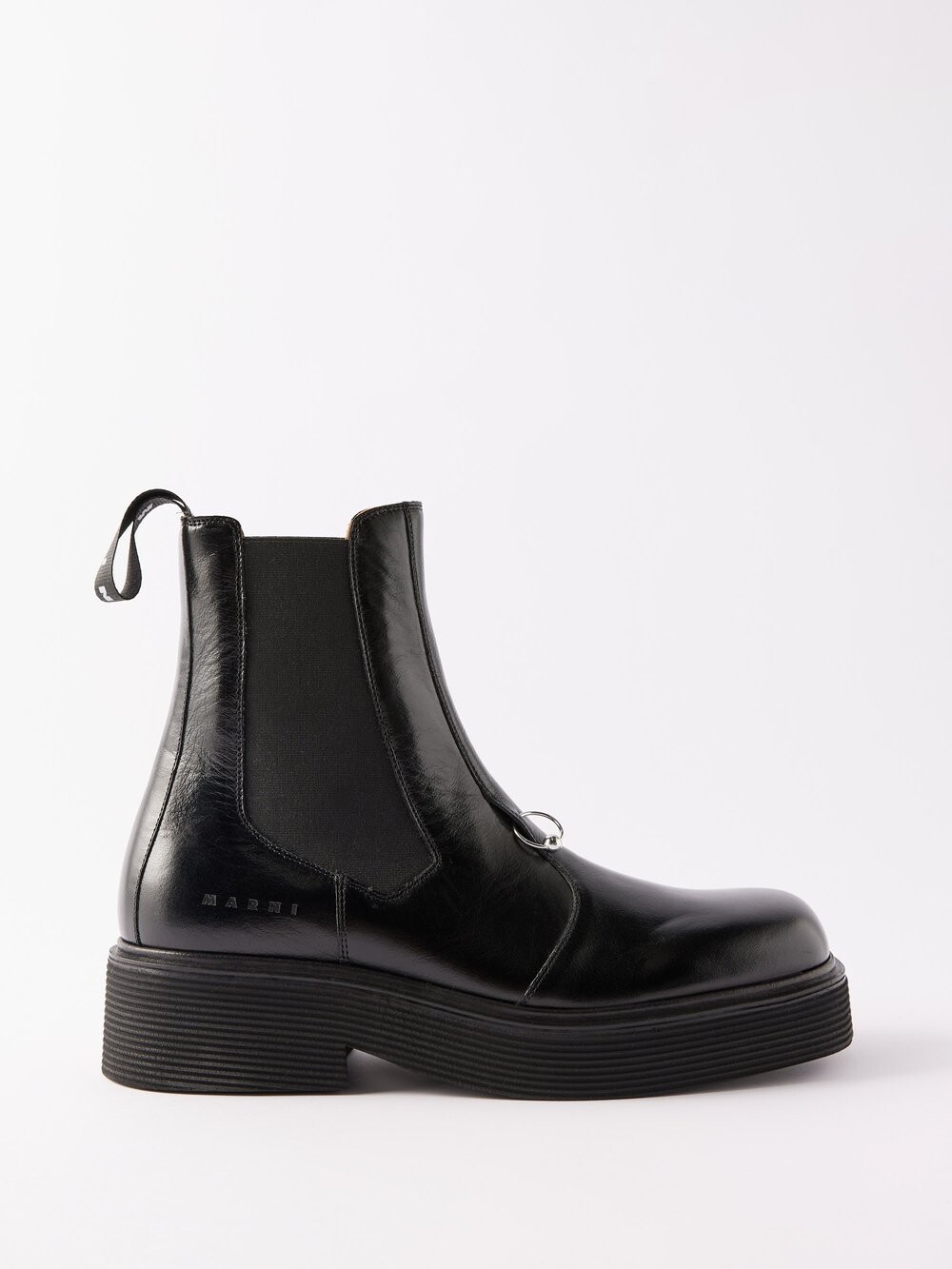 

Кожаные ботинки челси Marni, черный