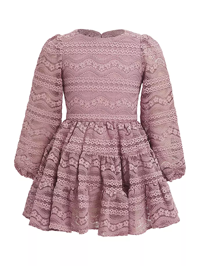 

Многоярусное кружевное платье Sienna для девочек Bardot Junior, цвет dusty pink