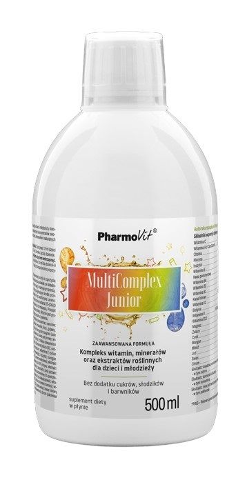 Поливитамины для детей Pharmovit Junior MultiComplex Zaawansowana Formuła, 500 мл напиток j7 манго гуава лайм личи с мякотью 970 мл