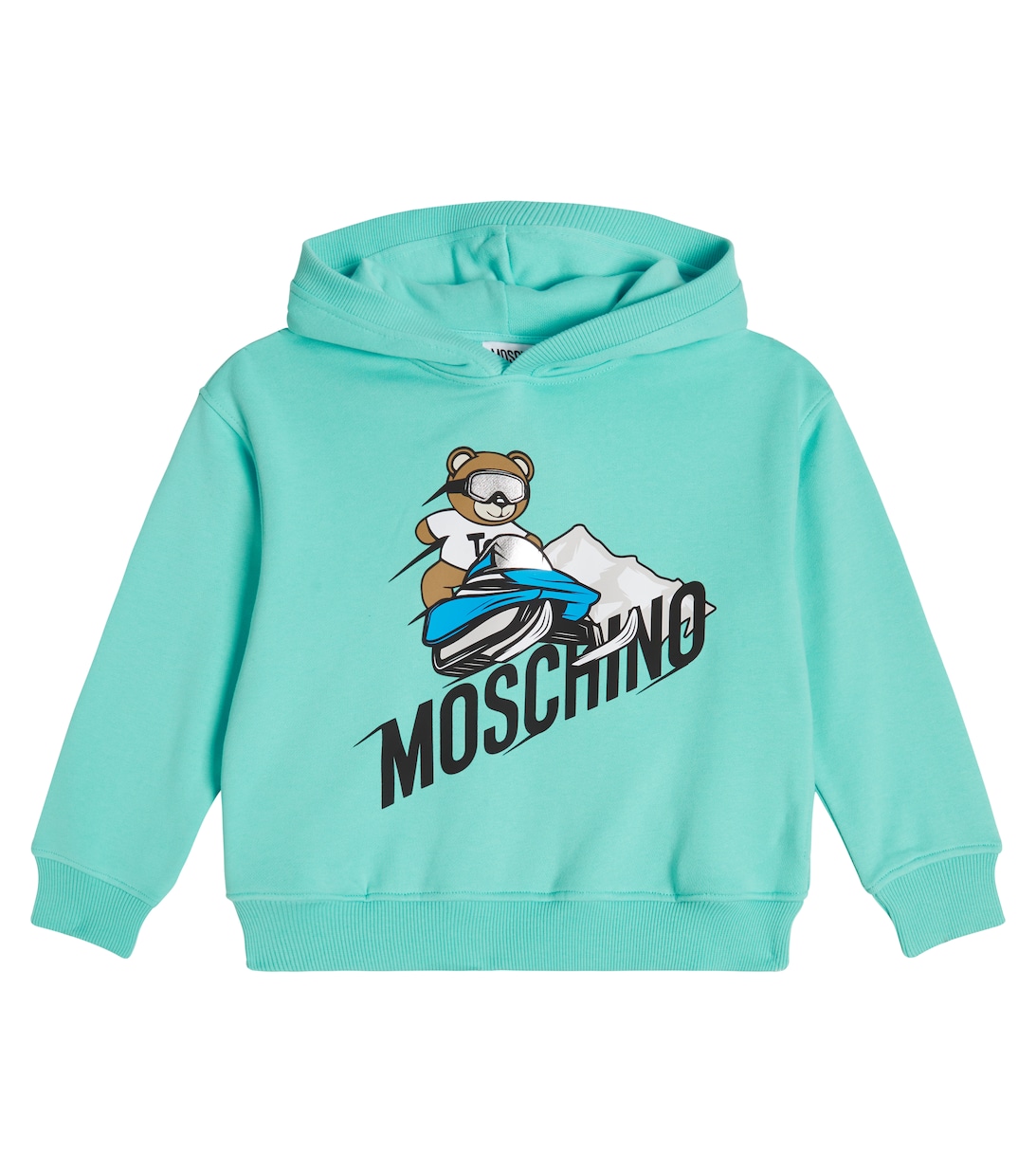 

Худи из хлопка с логотипом Moschino, зеленый